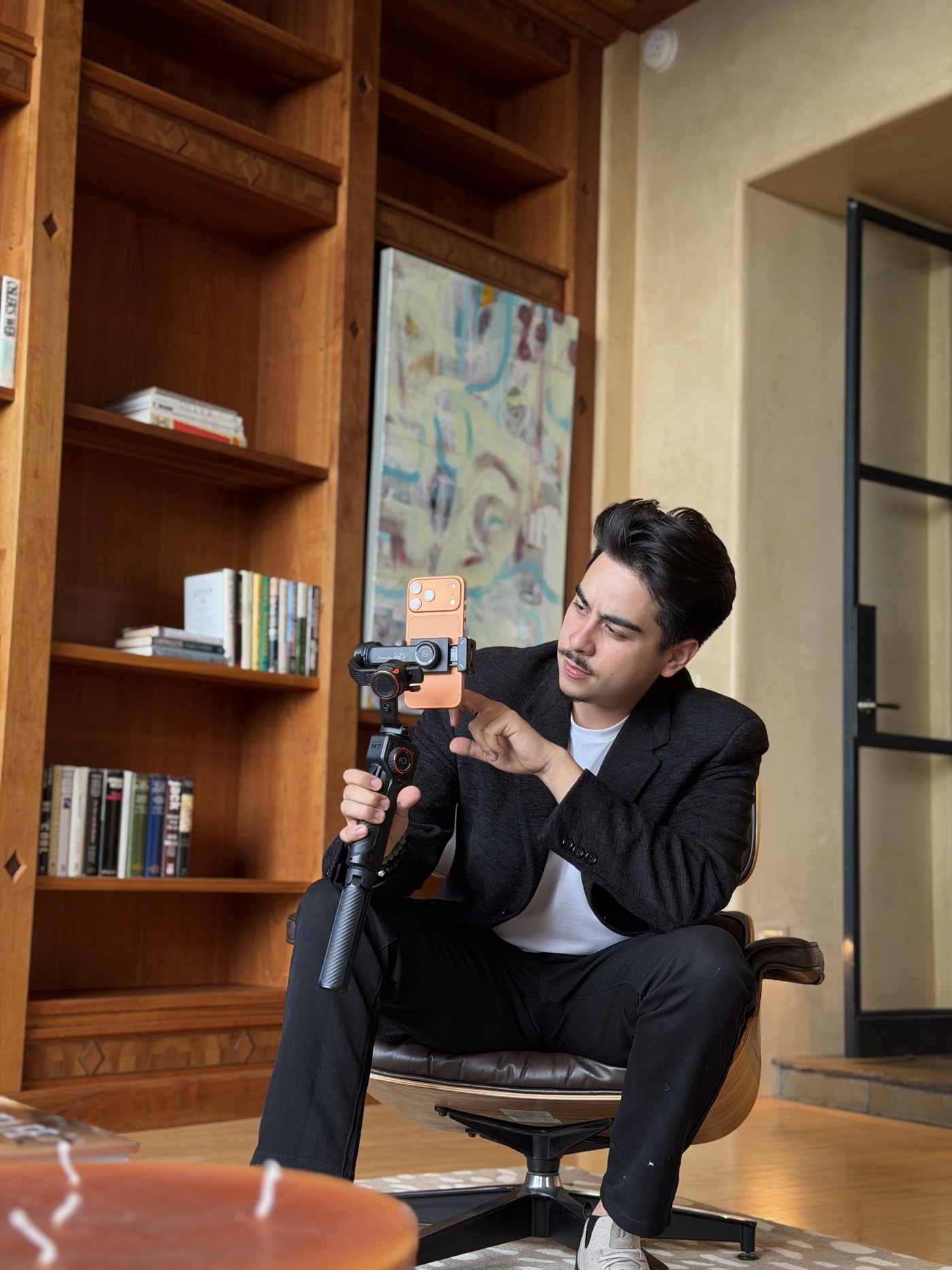 Aram Herrera with iPhone on Hohem M7 gimbal